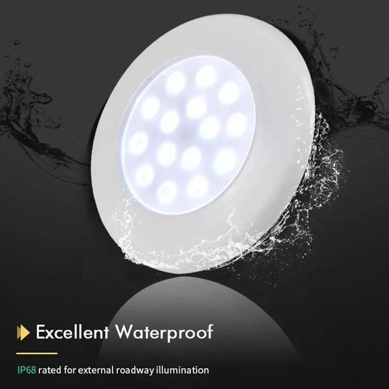 Mini Lampe LED de Piscine Privée RVB Étanche Conforme à la Norme IP68, Luminaire Décoratif d\'Nik, Idéal pour un Spa ou une Villa, Changement de