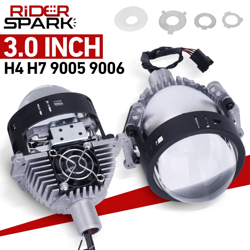 

12pcs Chip 3.0 Inch Bi Led Projector Lens H4 H7 9005 9006 Car Headlights Bulbs Auto Lamps Super Bright Low Beam PTF Retrofit Kit