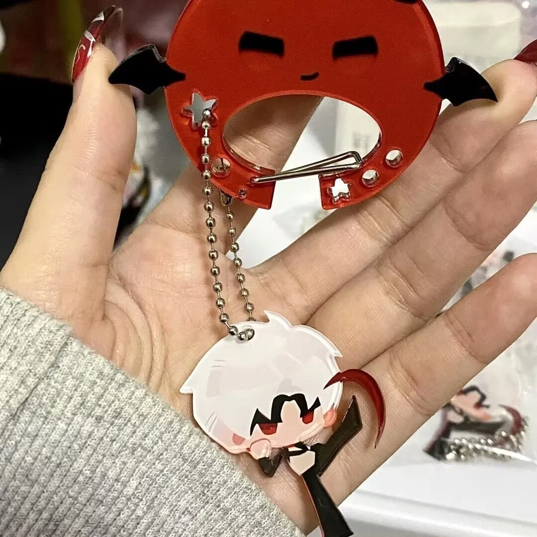 새로운 고품질 "사랑과 깊은 공간" 주변기기 자체 제작 귀여운 "Qin Che" 아크릴 등산 열쇠 고리 장식 펜던트