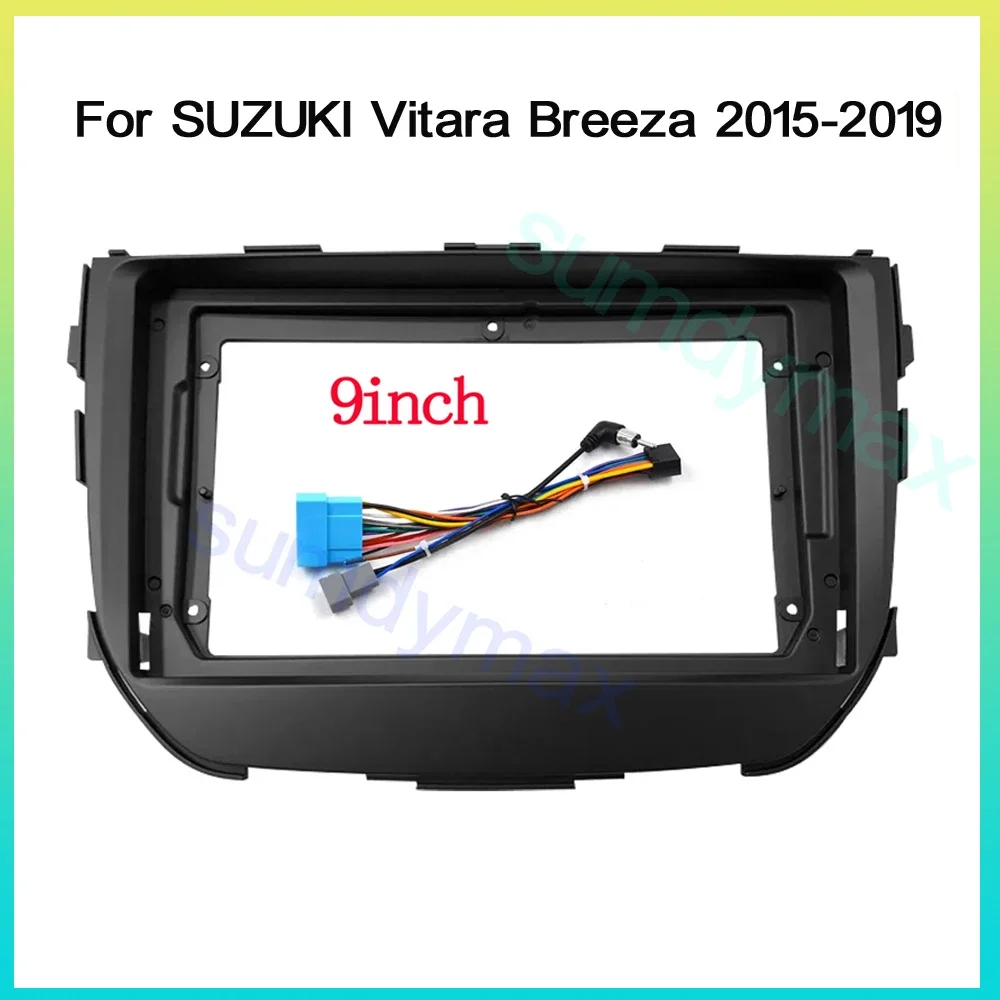 

Двойной 2-диновый автомобильный радиоприемник, кабель-адаптер для SUZUKI Vitara Breeza 2015-2019, комплект приборной панели, DVD-радио, стерео крышка