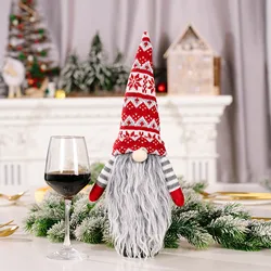 Party Decoration Faceless Doll Wine Bottle Holder Santa Claus Wine Bag