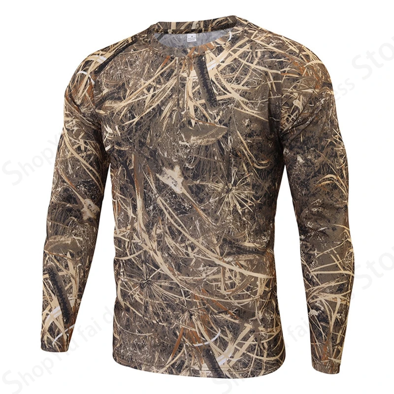 Camouflage 3d Print Long Sleeve Tshirt Men Women Fashion Tops Tees Outdoors Camping T shirt Camo Clothing Oversized Fitness Tops