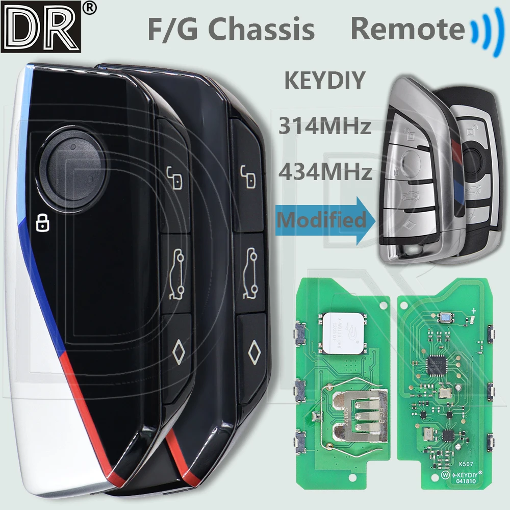 

DR CAS4+/FEM/BDC BDC2 BDC03 U/F/G Chassis KEYDIY 315/434MHz ID49 Modified Car Remote Key For BMW G01 G02 G08 G30 G31 G38 1 3 5 7