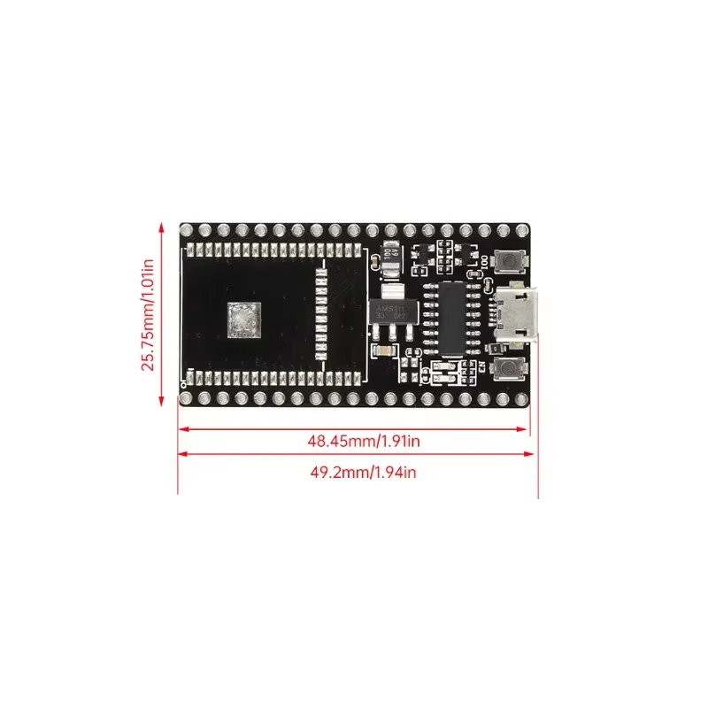 ESP-32S Development Board Base NodeMCU Adapter Board CH340 Header Pins Not Soldered Micro USB Interface Module