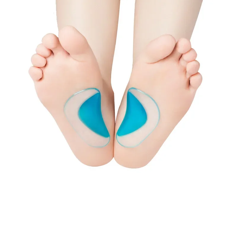 2 قطعة/4 قطعة سيليكون عالية الكعب قوس دعم حذاء مسطح النعال للجنسين فلاتفوت تقويم العظام قوس دعم النعال مكافحة زلة نعل #4