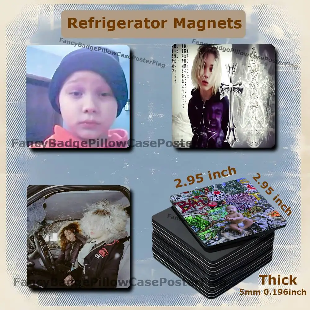 N-Nettspend early life crisis 75mm Refrigerator Magnet Magnetic Ins Style Home Decoration Gift Personalized Creative Magnetic