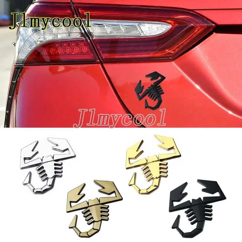 3D Metal Scorpion Car Styling hrome Zinc Alloy Adhesive Emblem Badge Sticker Decal for Fiat Abarth 500 600 124 125 595 Egea