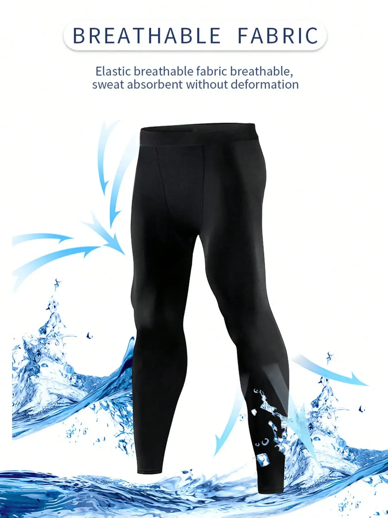 

Men's Quick-Dry Compression Leggings - High Stretch Breathable Sport Pants
