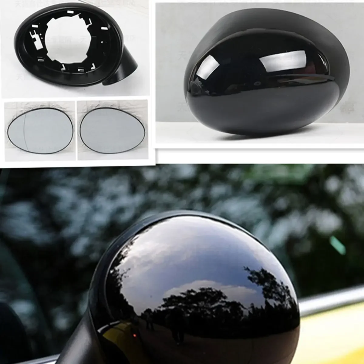 For BMW Mini R55 R56 R60 2007-2013 Car Accessories Left Right Rear Mirror Cover Shell Cap Housing