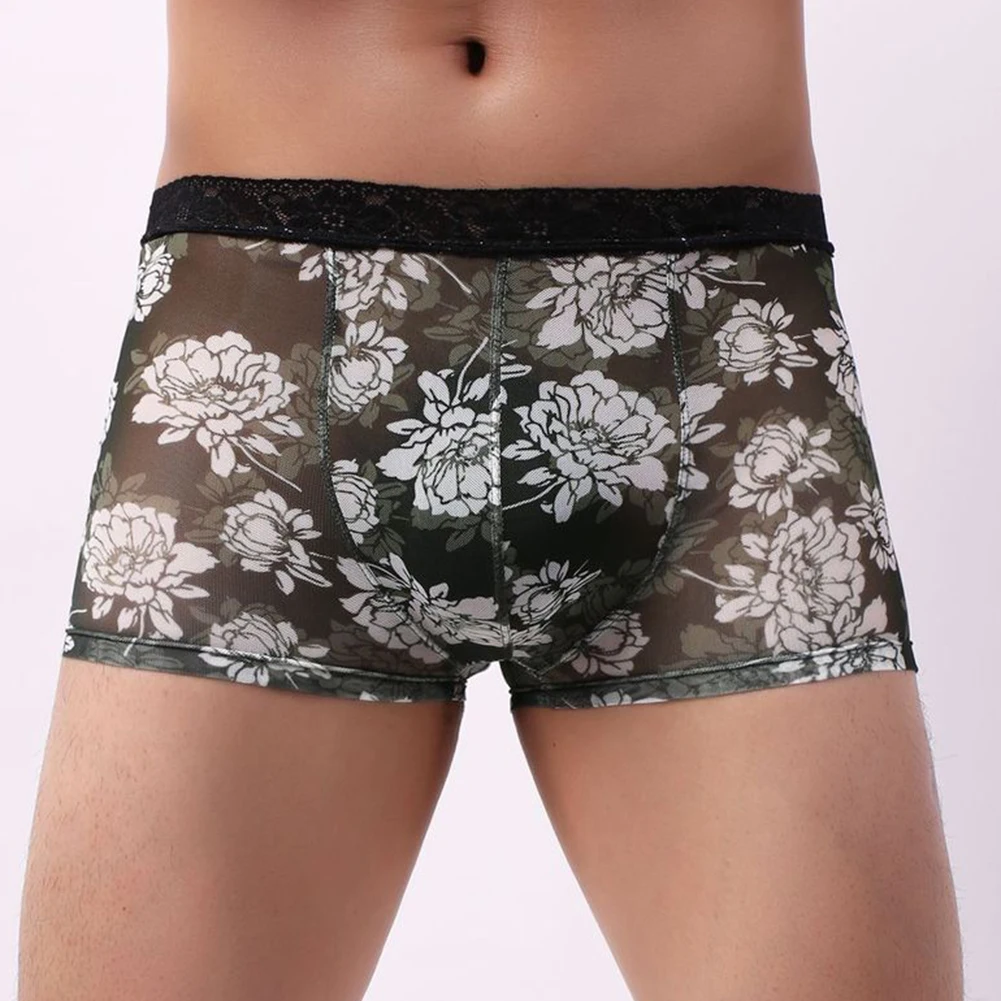 ملابس داخلية شبكية خفيفة الوزن وجيدة التهوية للرجال مع حقيبة وتفاصيل من الدانتيل، ملابس داخلية على طراز يقدم الراحة والدعم #3