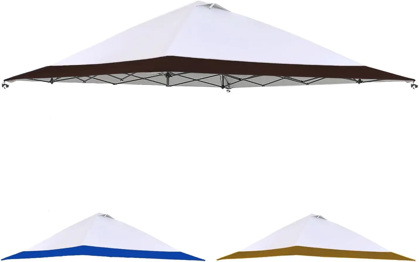 

13x13 Canopy Replacement Top Cover,Single Tier Waterproof Silver Coated Canopy fits Outdoor Garden Camping Tent(Top Only n