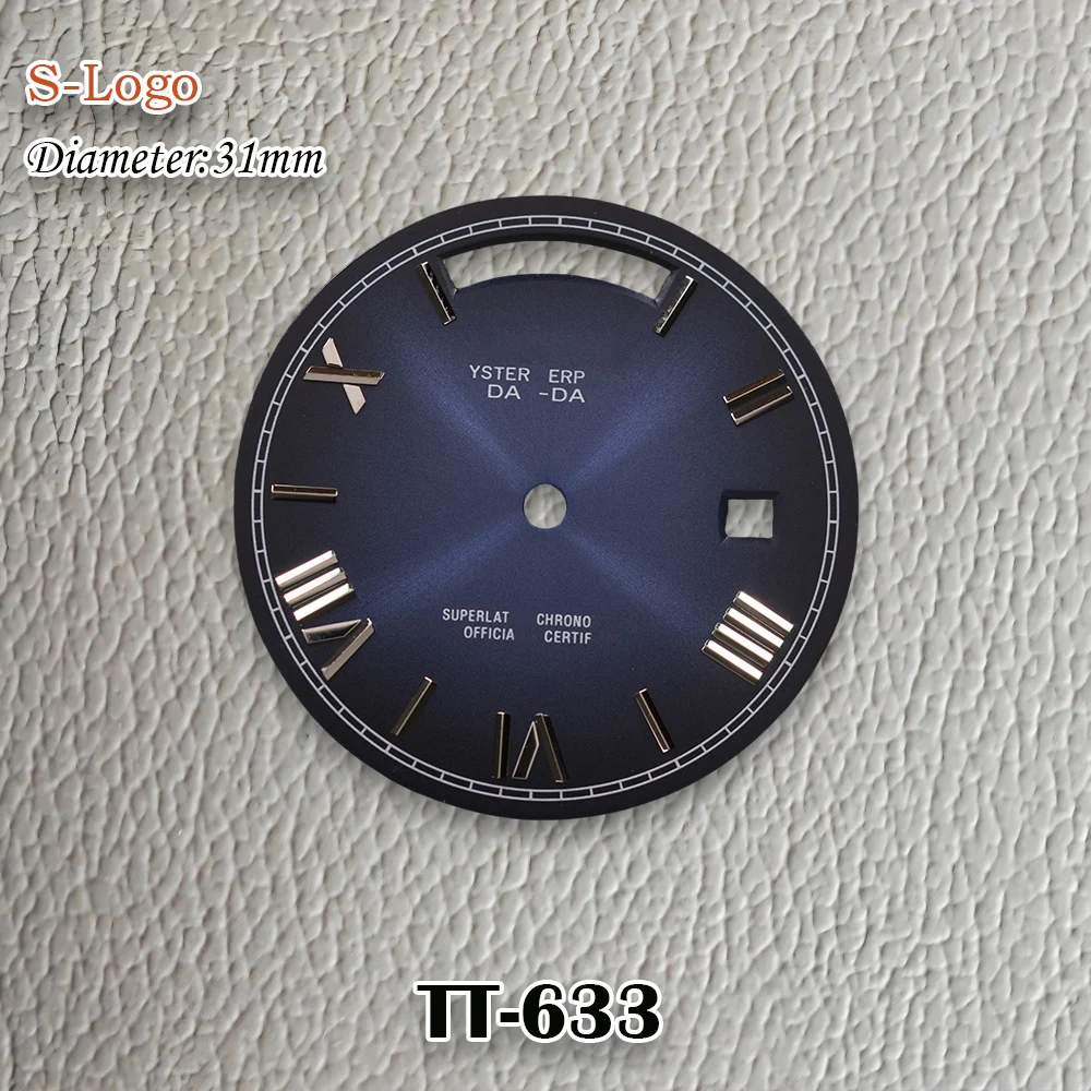 جديد 31 مللي متر S شعار الأخضر روما الهاتفي الفضة الهاتفي مناسبة لحركة 8285 لا مضيئة ساعة عالية الجودة تعديل الملحقات