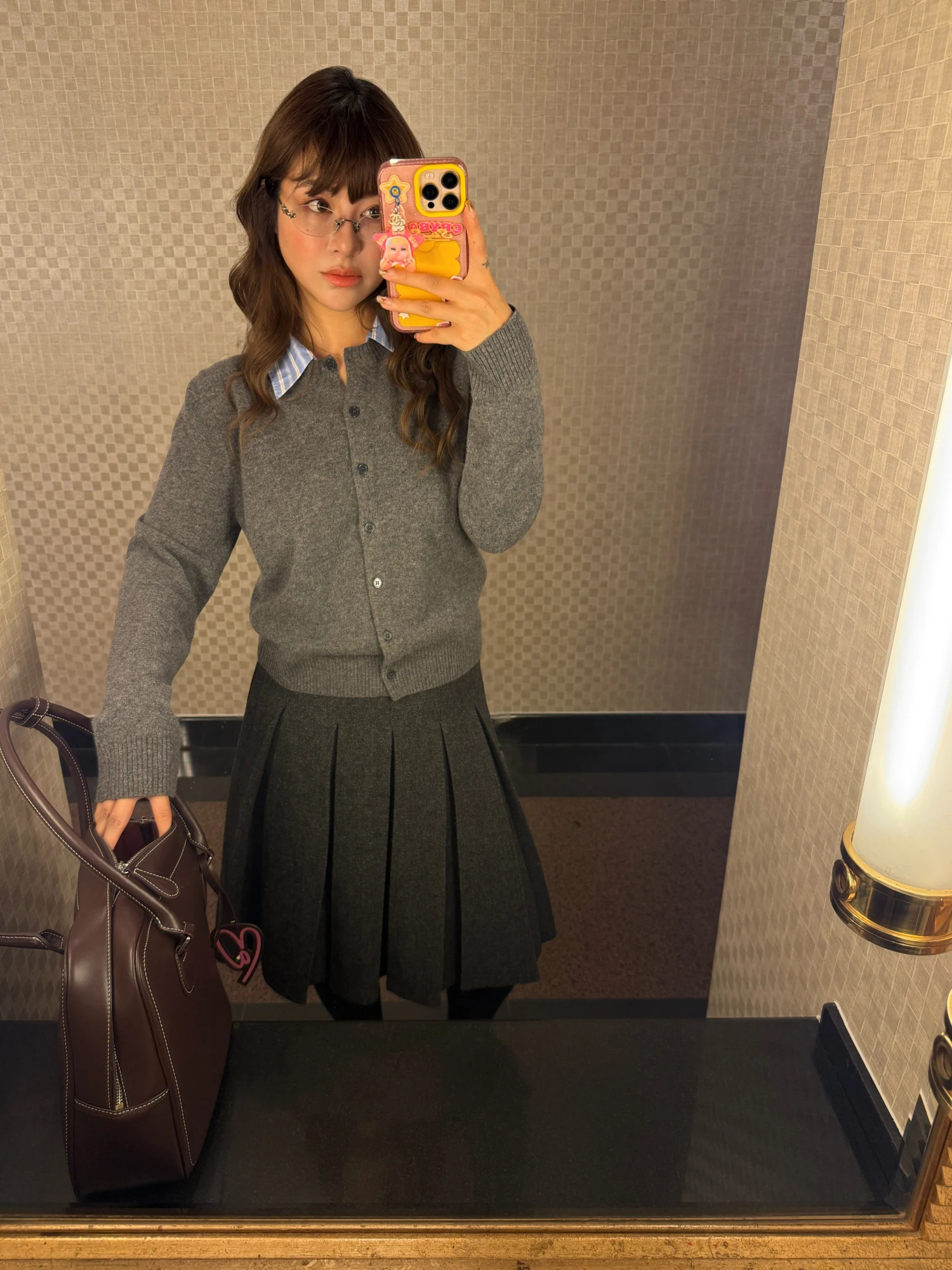 

ay Woolen Knitted Cardigan Slim Fit Layering Top Miu Series Casual Sle Long Sve Soft Wool Women's Faion Autumn Wear