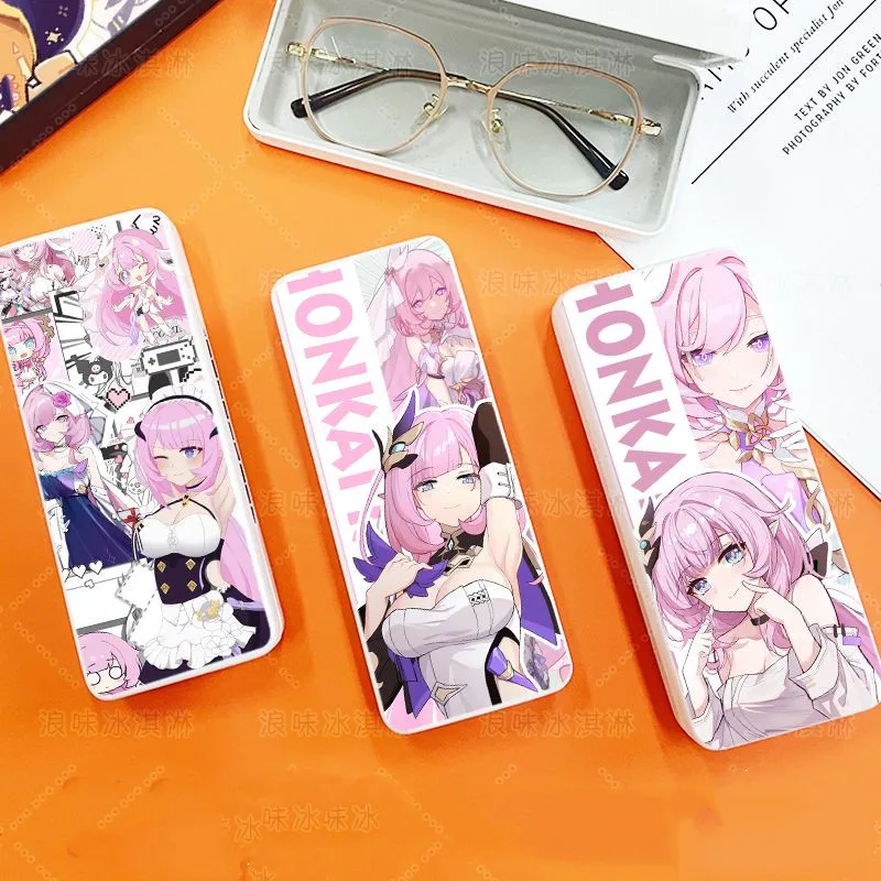 

Honkai Impact 3 Eyewear Cases Anime Elysia Sunglasses Hard Case for Women Printing Men Glasses Storage Accept Eyeglass Cases