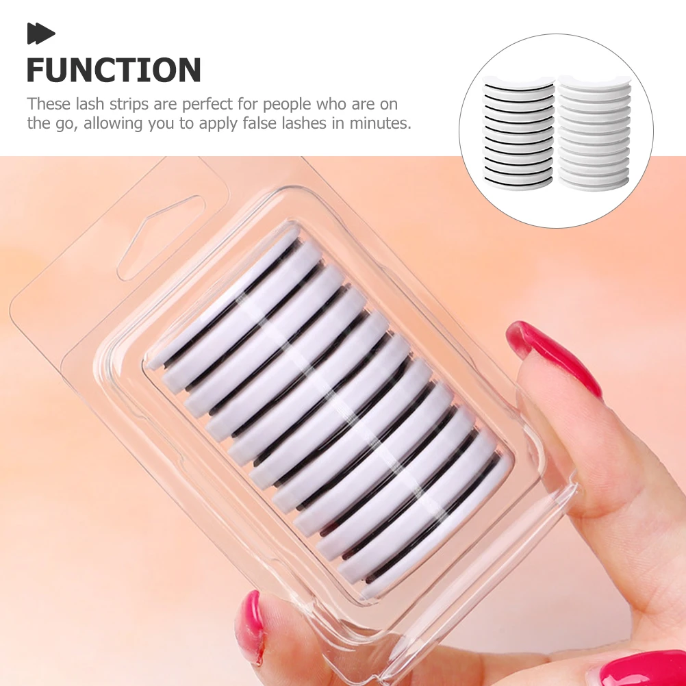 

2 Boxes Lash Glue Replacement Self-Adhesive Strips Eyelash Makeup Tools 10 Strips Convenient Secure Stick on Eyelashes Rapid