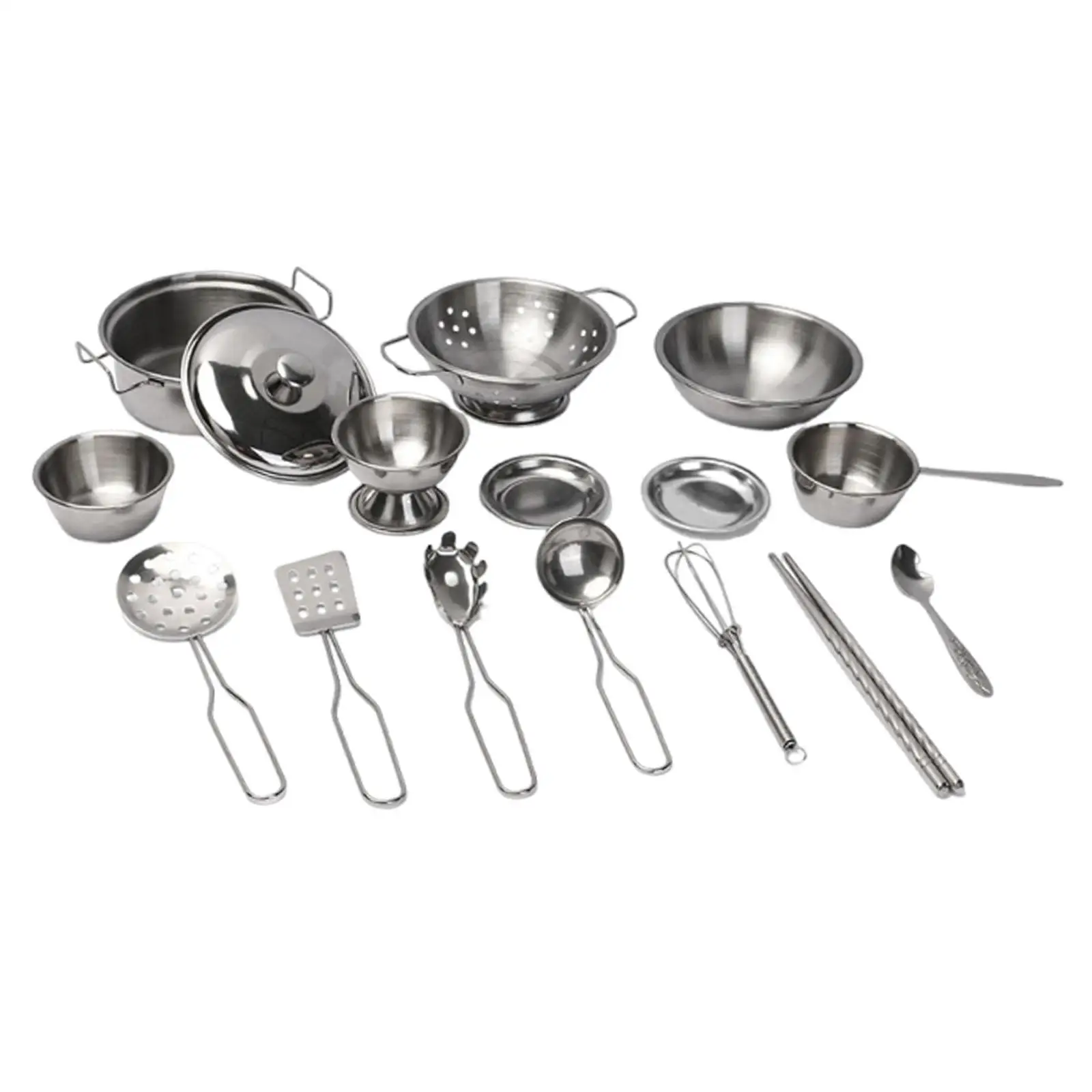 Kitchen Playset Role Play Children Girls Boys Development Toy Gift Pretend Cookware Play Pots and Pans Toys Cooking Utensils