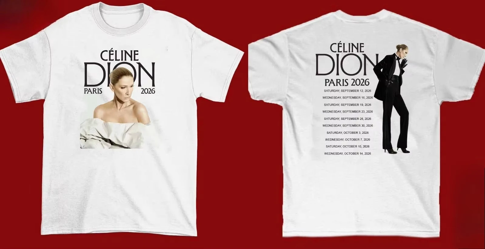 Celine Dion 2026 Paris Tour Grafik-T-Shirt für Männer und Frauen, Sommer Pop-Musik Casual Streetwear Fan-T-Shirt – Detail 6
