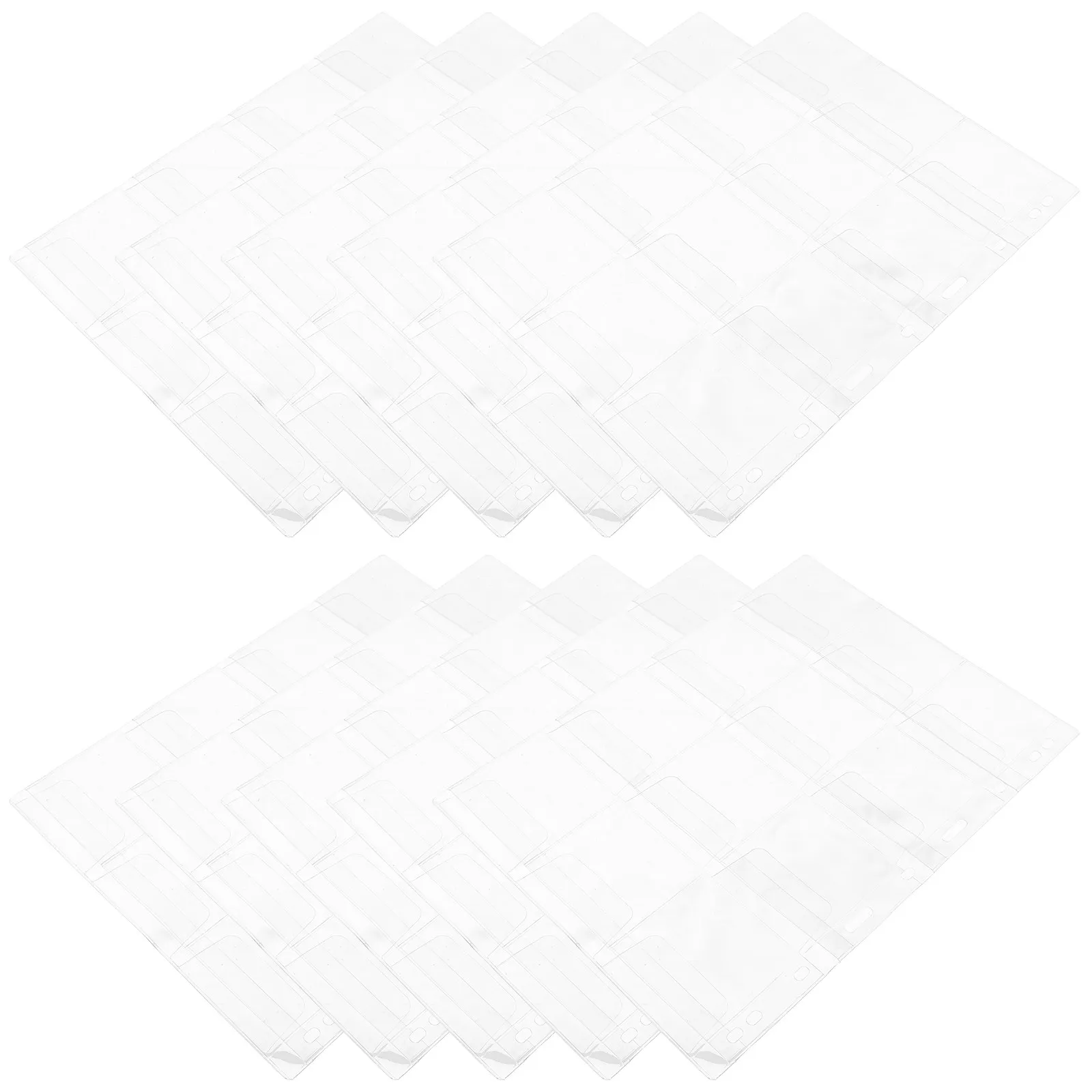 10Pcs Coin Collection Pages Stamp Album Binder Sleeves Double Sided Transparent Collector Display Storage Sheets Coin Album