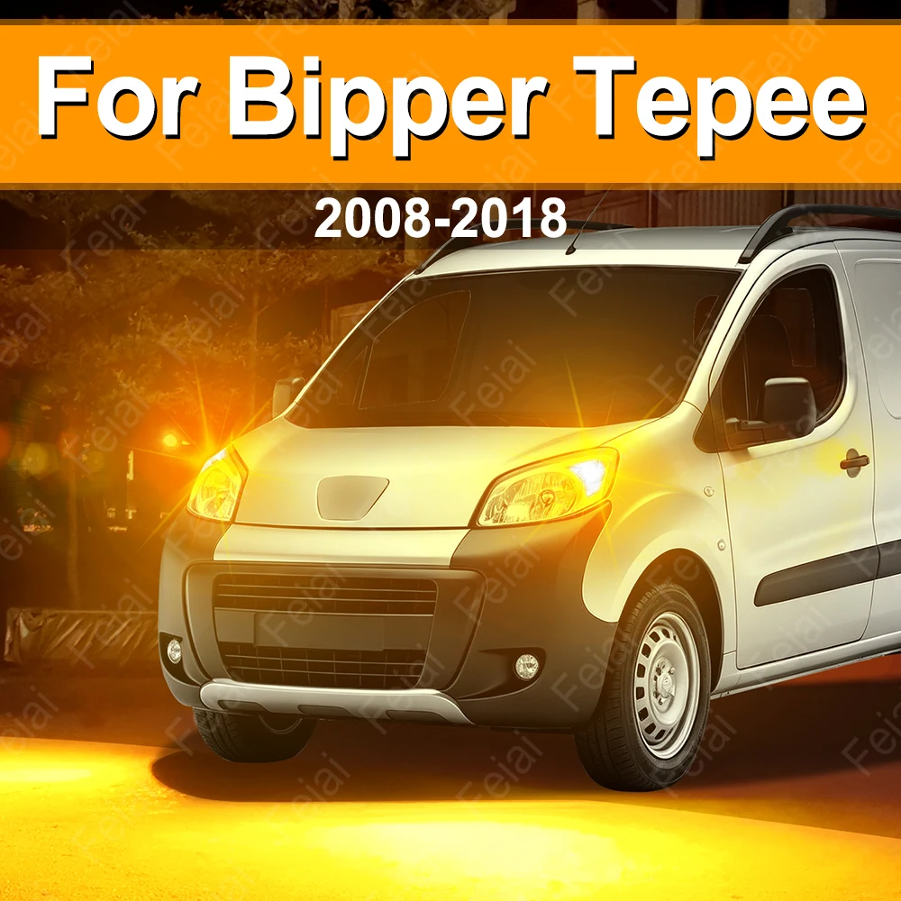 For Peugeot Bipper Tepee Turn Signal LED Light Car Indicator Bulb Amber Accessories 2008 2009 2010 2011 2012 2013 2014 2015-2018