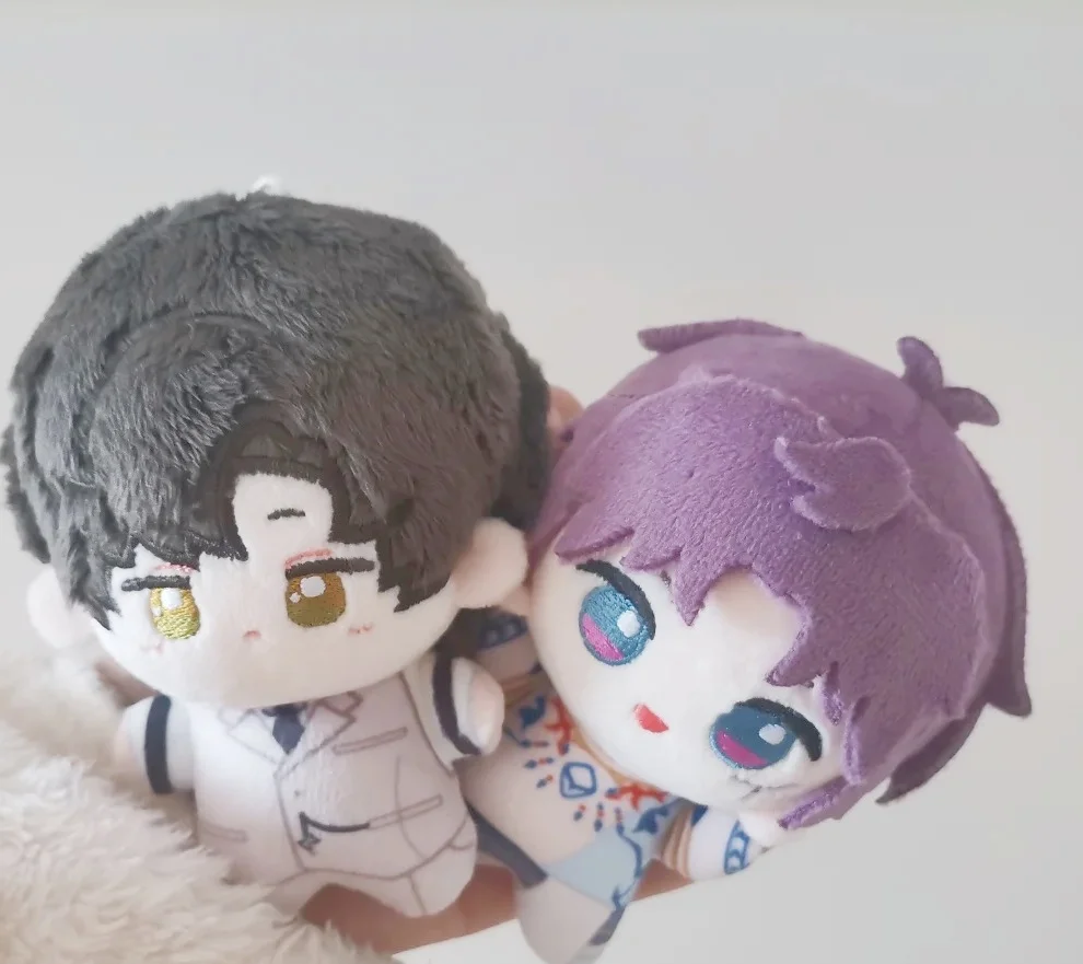 Anime Love And Deepspace Xavier Sylus Rafayel Zayne Cosplay dibujos animados relleno 10cm juguetes ornamento Maumet marioneta regalo de Halloween