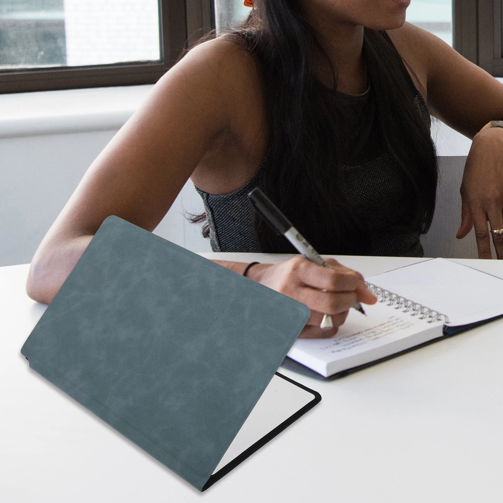 

A5 Portable Dry Erase Board Writable Notebook Reusable Erasable Flat Bottom for on-The-Go Note Taking Office Planning Tool