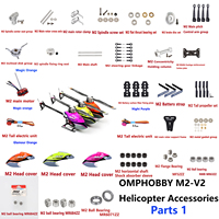 OMPHOBBY M2-V2 / EXP / EVO RC Helicopter Accessories 1 Nose Cover Servos ESC Bearing Receiver Motor Blade Bearing Swing Arm