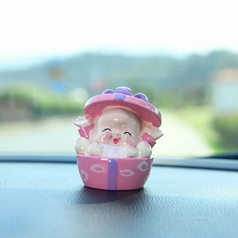 God Of Wealth Ornament Resin Five Blessings And Good Luck Ornaments Mini Cai Shen Statue Central Control Car Interior Decoration