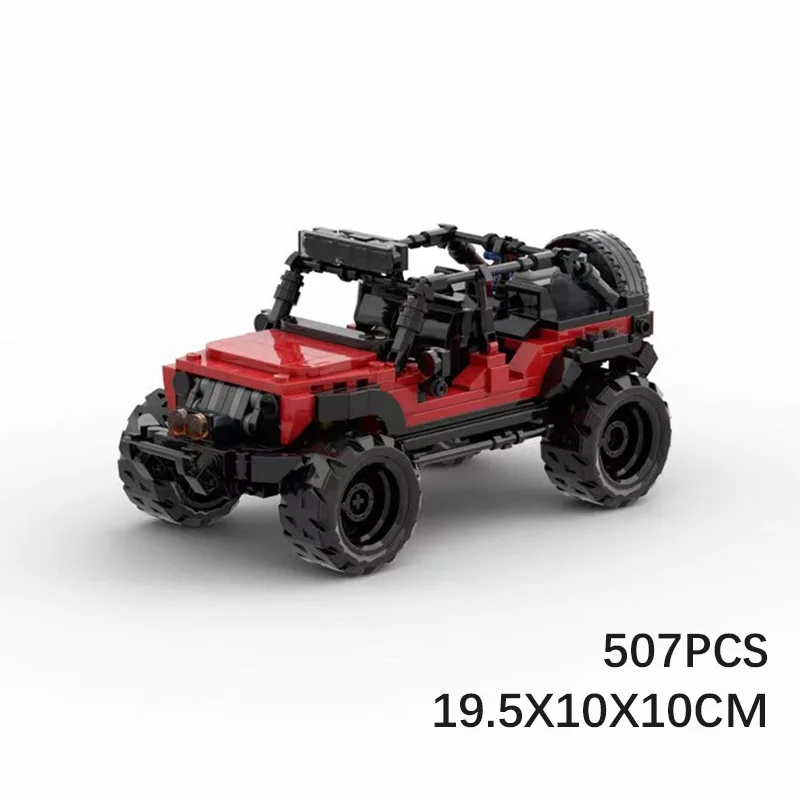 Technical Expert Diy Off-Road Sports Car Model Building Blocks Static Jeep Vehicle Kids Education Toys wranglered Birthday Gifts