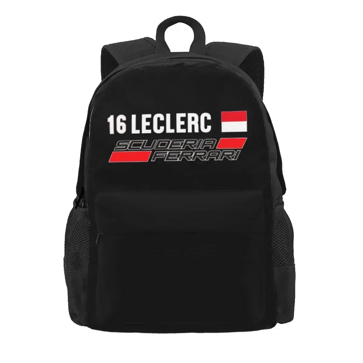 Charles Leclerc 16 Racing Car Backpack Daypack Large Capacity Kids BookBag School Bag Shoulder Bags for Men Women