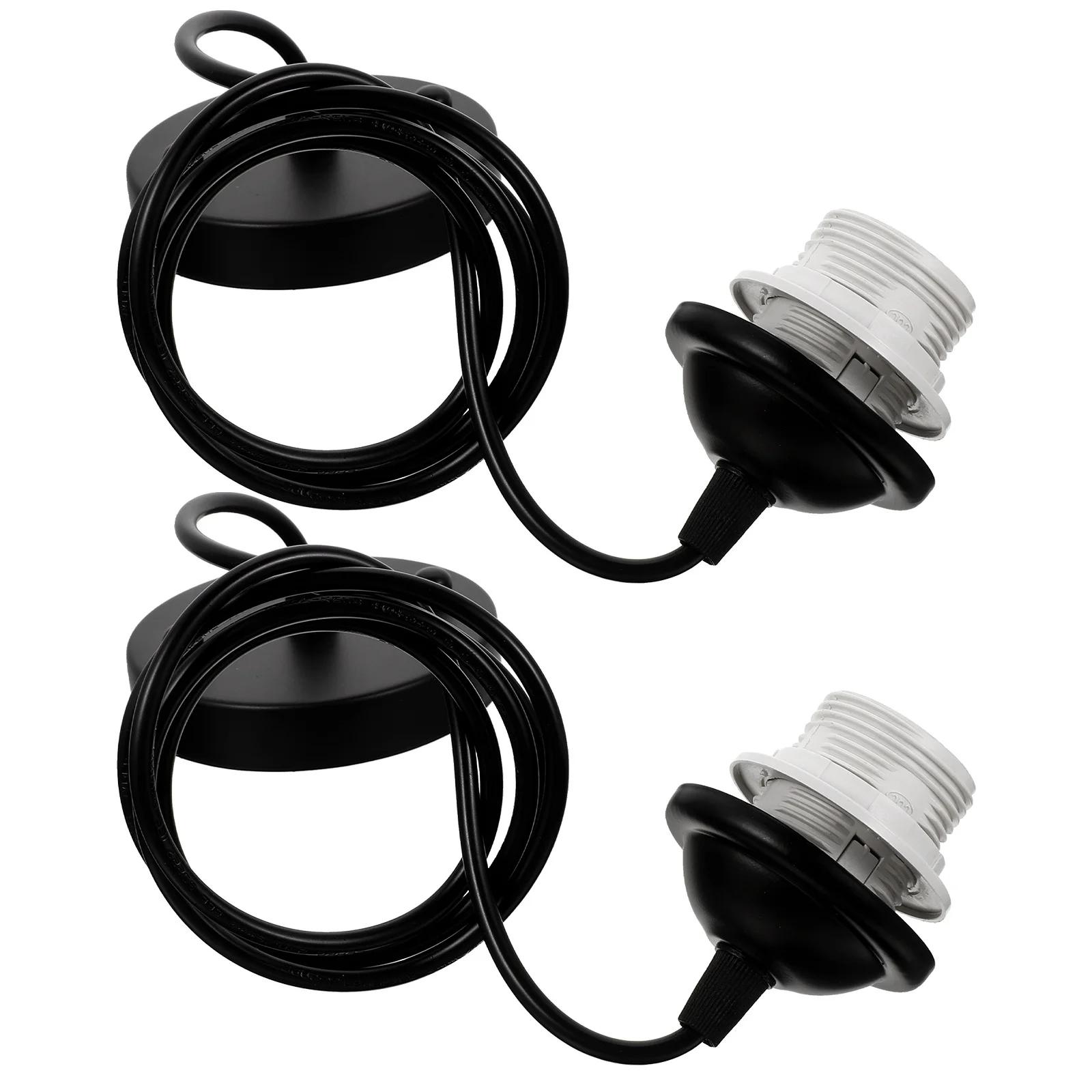 2 قطعة E27 حامل مصباح السقف مقبس معدني كابل قابل للتعديل مزرعة قلادة قاعدة مصابيح E27 حامل مصباح الموضوع