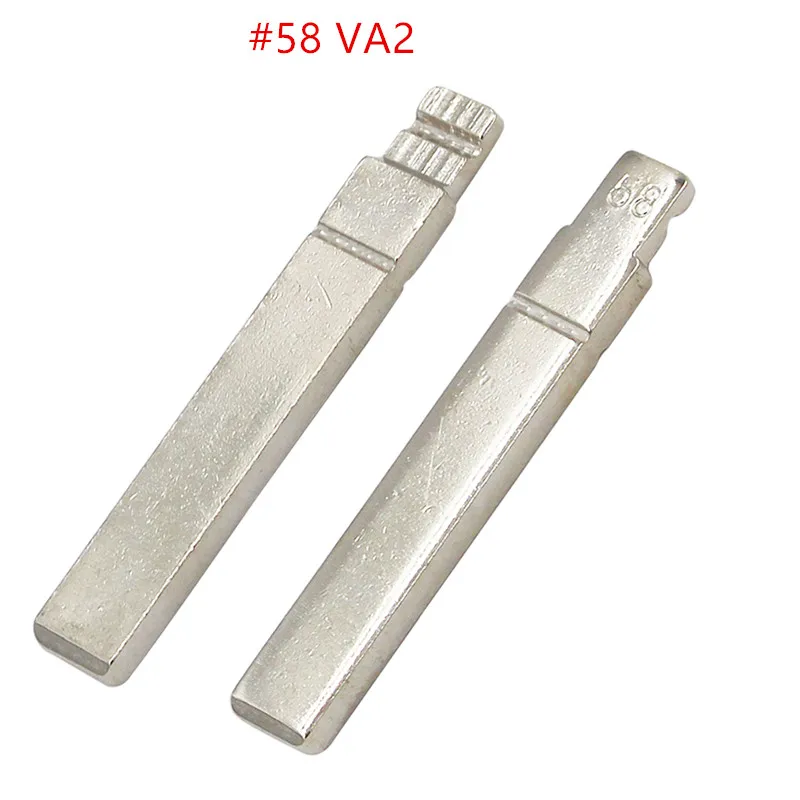 

10pcs Metal Uncut Flip KD VVDI Xhorse Remote Car Key Blade #58 VA2 Blade For Citroen Triumph Peugeot 307 308 407 408 Renualt