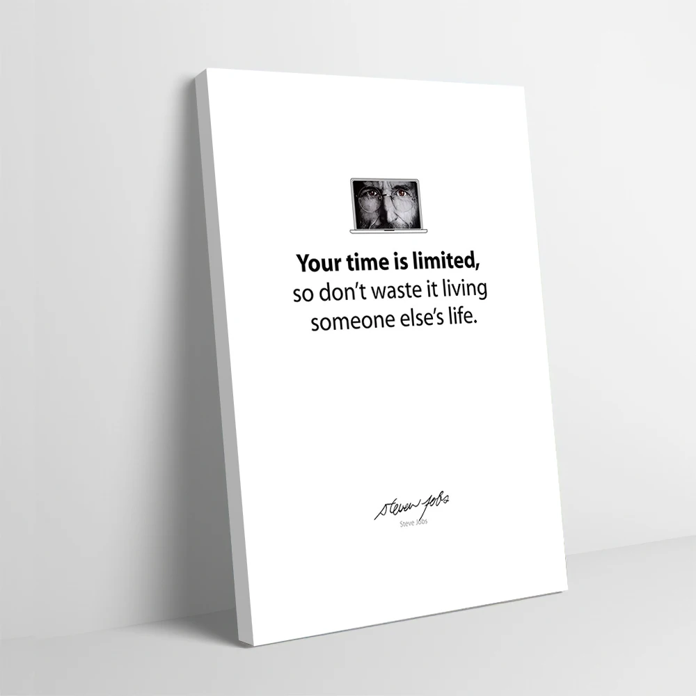 Steve Jobs Famous Quote Poster Customizable Printed Canvas Painting for Pictures Wall Art Posters Living Room Decoration Mural