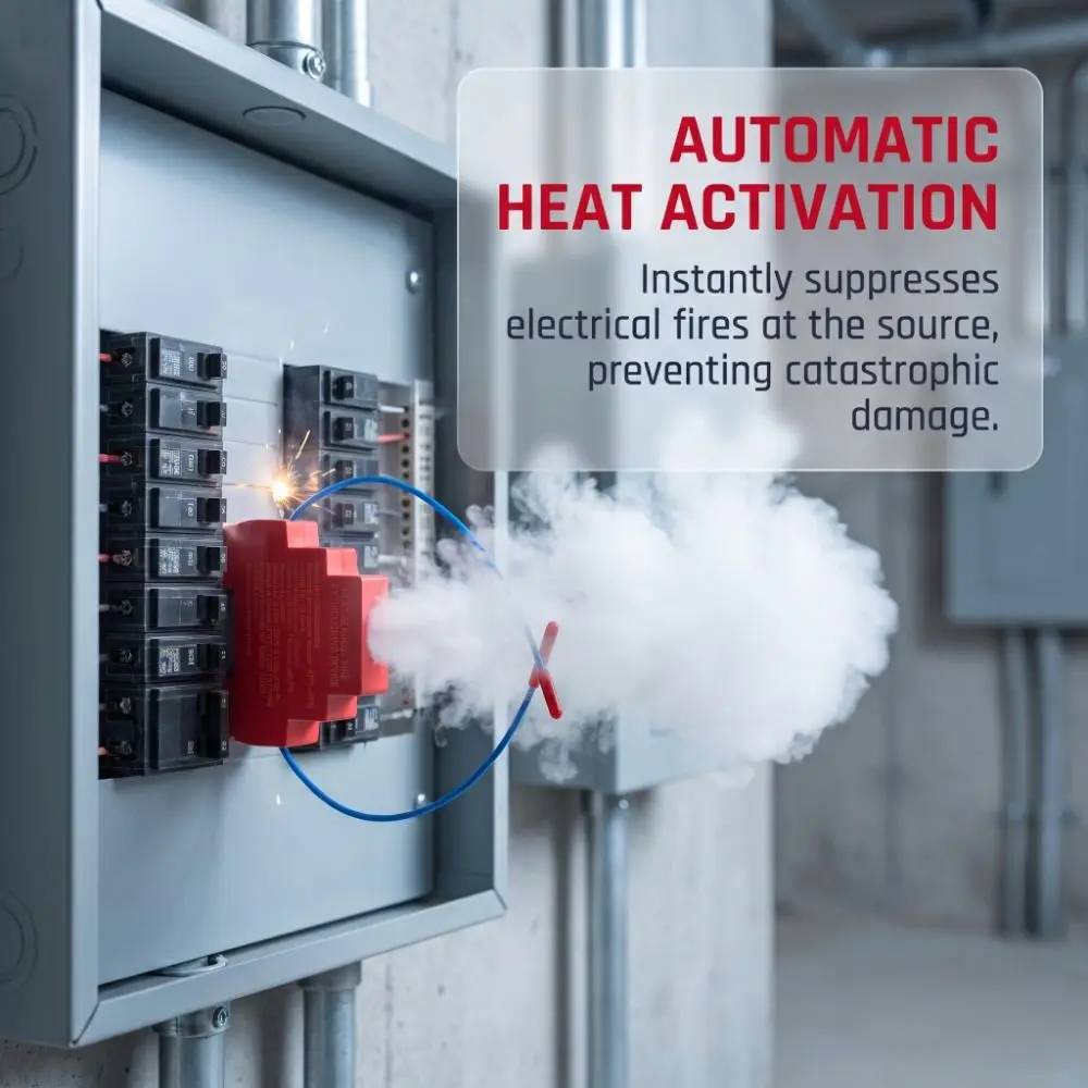 Fire Safety Self-Activating Aerosol Automatic Compact Device Fire Sticker Hot Aerosol Fire Suppression Self-Activating Cabinet