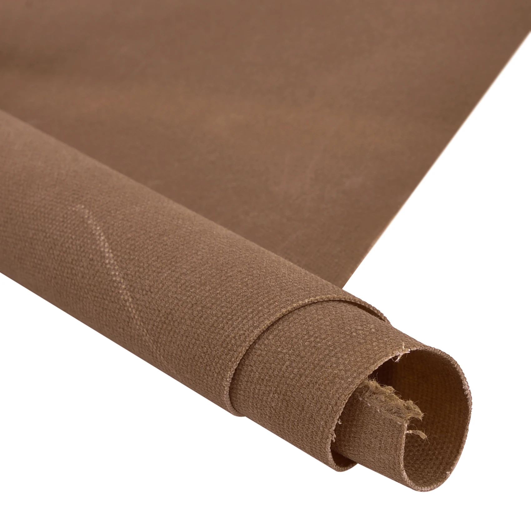 High Quality 16 Ounce Waxed Canvas Waterproof Tan Fabric By the Yard Dark Kahki 100% Cotton Square DIY Crafted