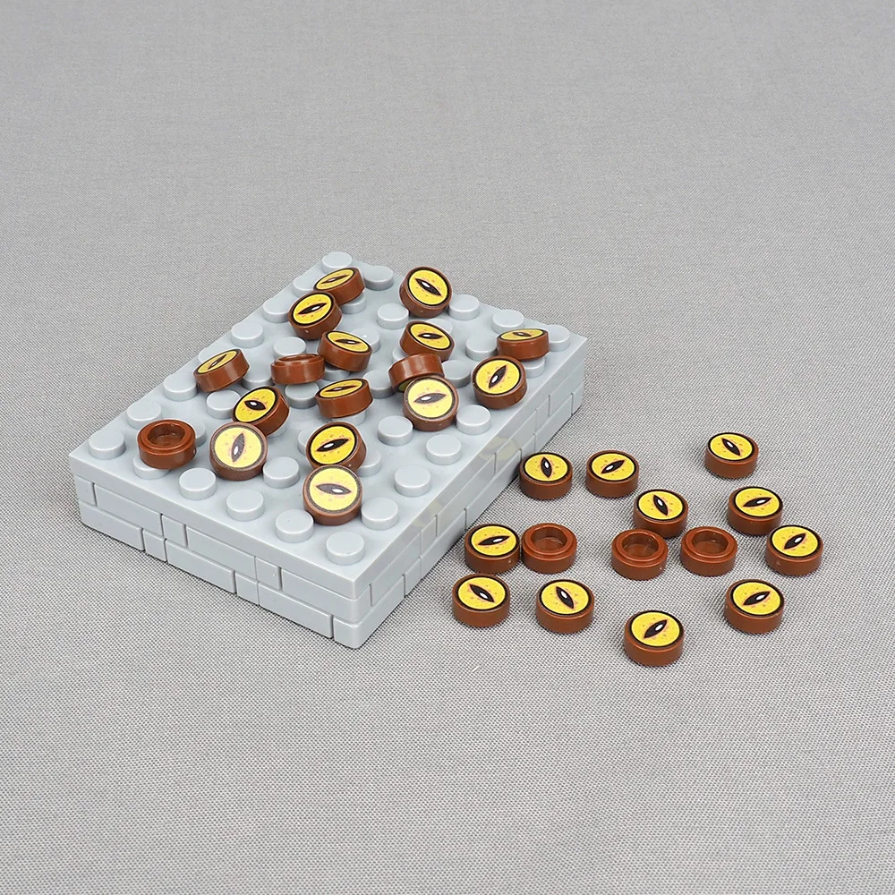 MOC 10PCS 98138 Printed Doctor\'s Magic Eye Building Blocks Horror Snake Eyes Compatible Board Bricks Particle Toys Children Gift