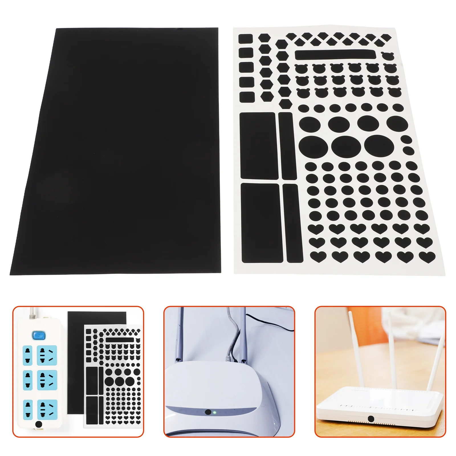 

2 pc Light Blocking Stickers Blackout Led Covers For Electronics Dimming Decals Routers Clocks Appliances Decorative Film