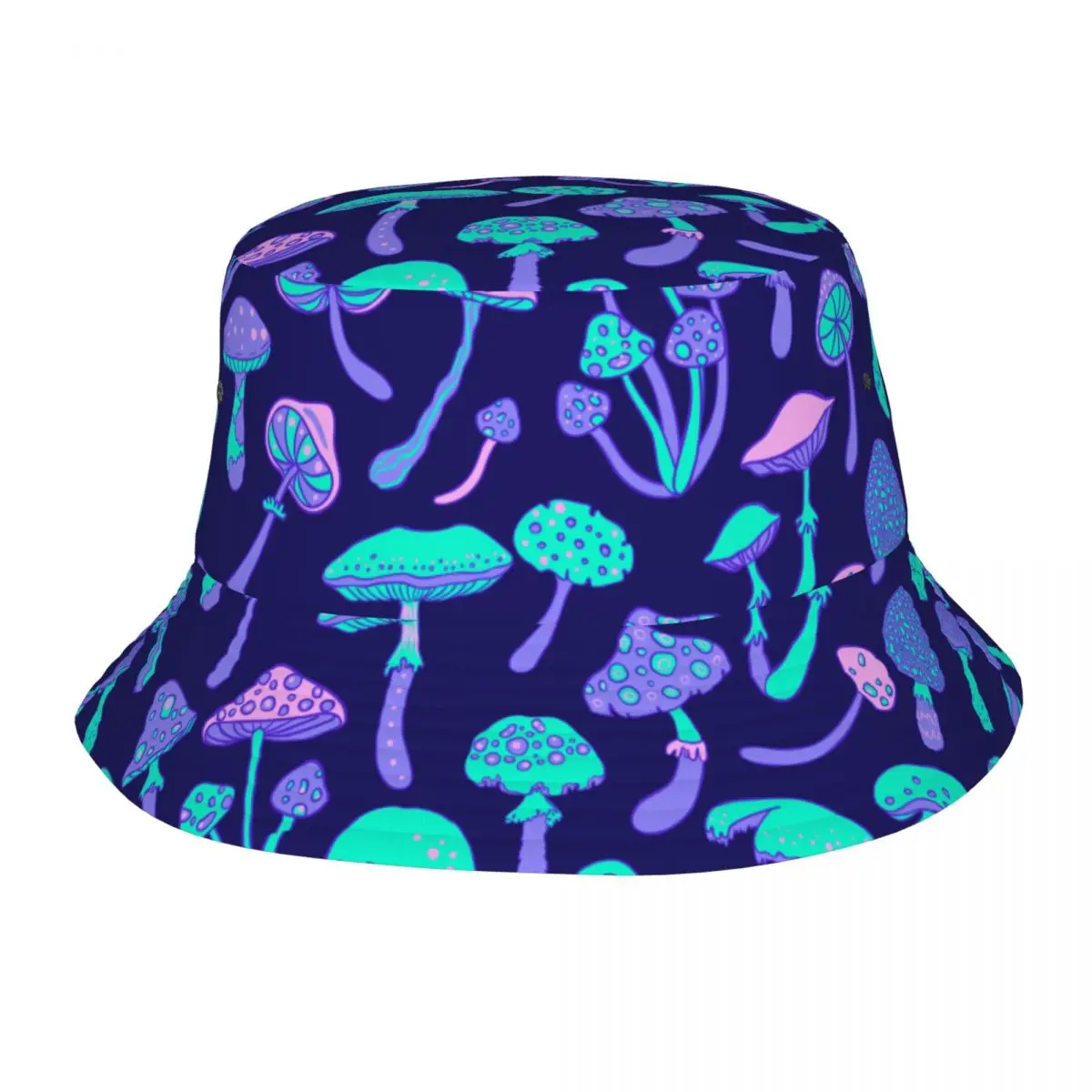 

Magic Mushrooms Bucket Hat Vocation Getaway Headwear Accessories Psychedelic Hippie Fishing Caps for Unisex Ispoti Hat Packable