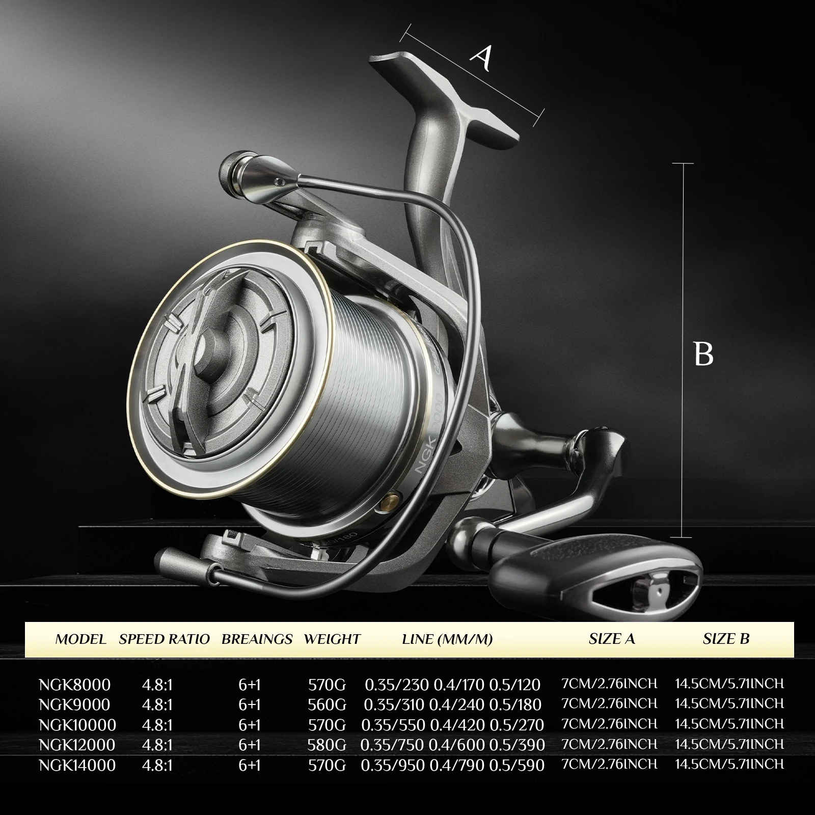NGK nuevo 8000 9000 10000 1200 - Surf Reel reseña y precio