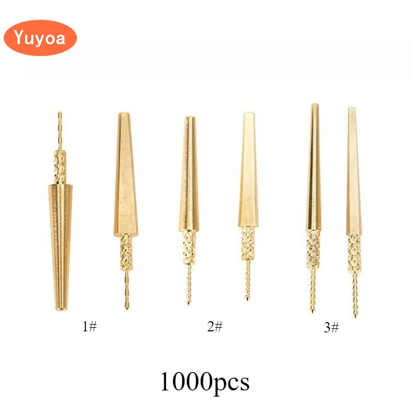

1000pcs Dental Lab Brass Dowel Stick Pins With Spike Pitch Brass Pins For Plaster Stone Die Model Work Dental Material