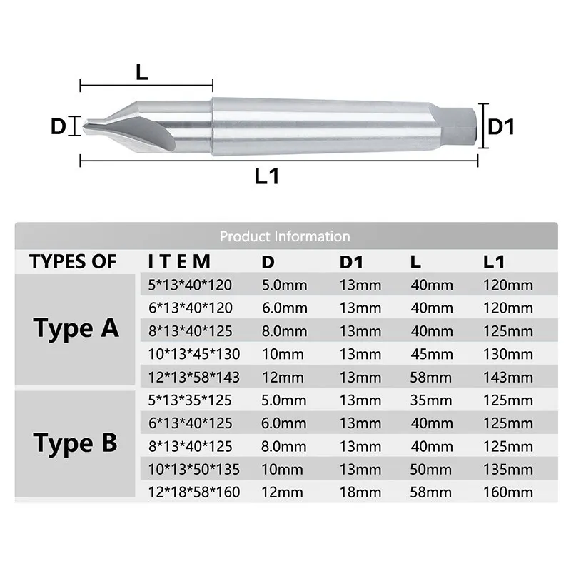 Zentrum Bohrer mit Weldon Schaft EINE B Typ 5 6 8 10 12mm Loch Bohrer Cutter für Stahl aluminium Kupfer Bohren Werkzeug