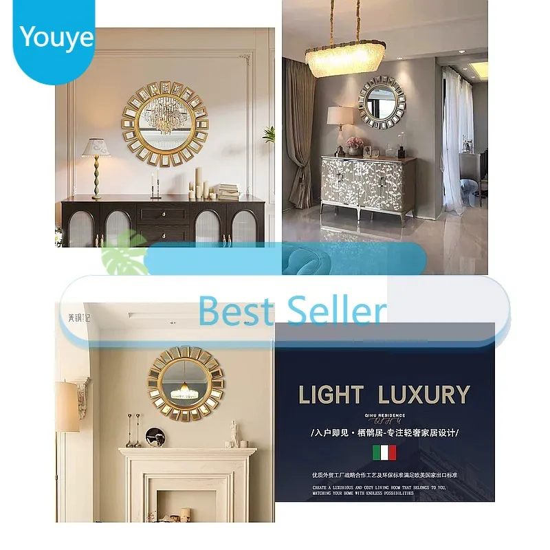 Y Wall Mounted Makeup Mirror Nordic Light Luxury Living Room Hallway Bathroom Bedroom Creative Decor