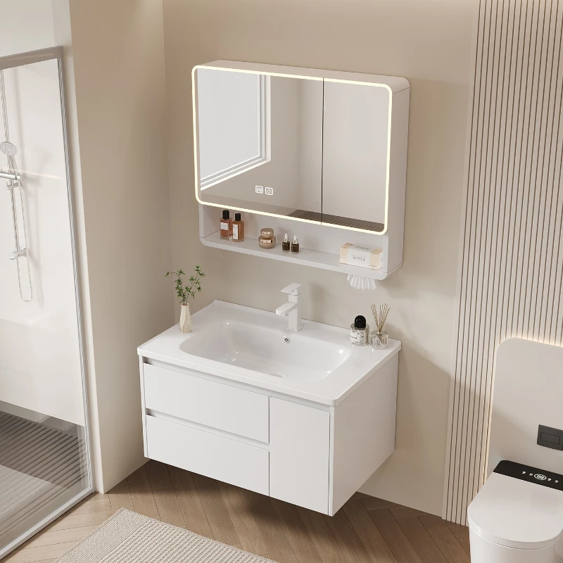 Gabinetes De baño De diseño minimalista, gabinetes De baño De almacenamiento avanzados para el hogar, muebles De lujo para el hogar, Gabinete De Baño Lsysg