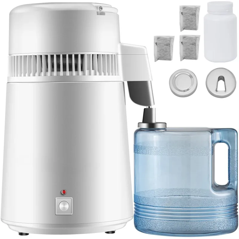 4L Water Distiller Purifier Filter Dispenser Heating Drinking Bottle Softener Stainless Steel Home Appliance for Offic
