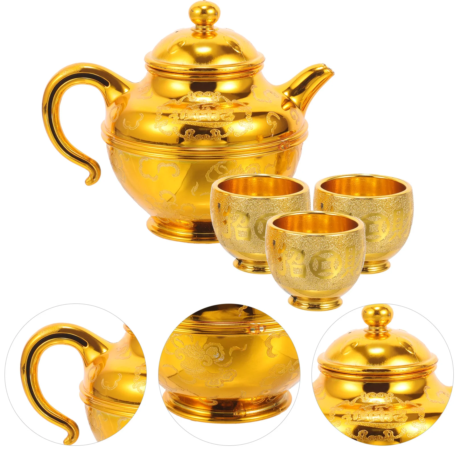 Coffee Pot Tea Set Gifts Pots Cups Altar Offering Bowl Water Auspicious Adornment Worship Travel