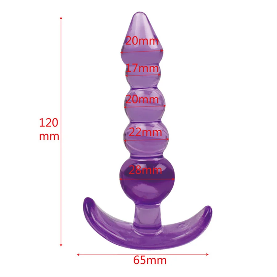 นุ่มห้าลูกปัดซิลิโคน Anal Dildo Butt เสียบต่อมลูกหมากนวดผู้ใหญ่ Phalluses ปลั๊กลูกปัด G-spot เพศเร้าอารมณ์ของเล่นสําหรับผู้ชายผู้หญิง