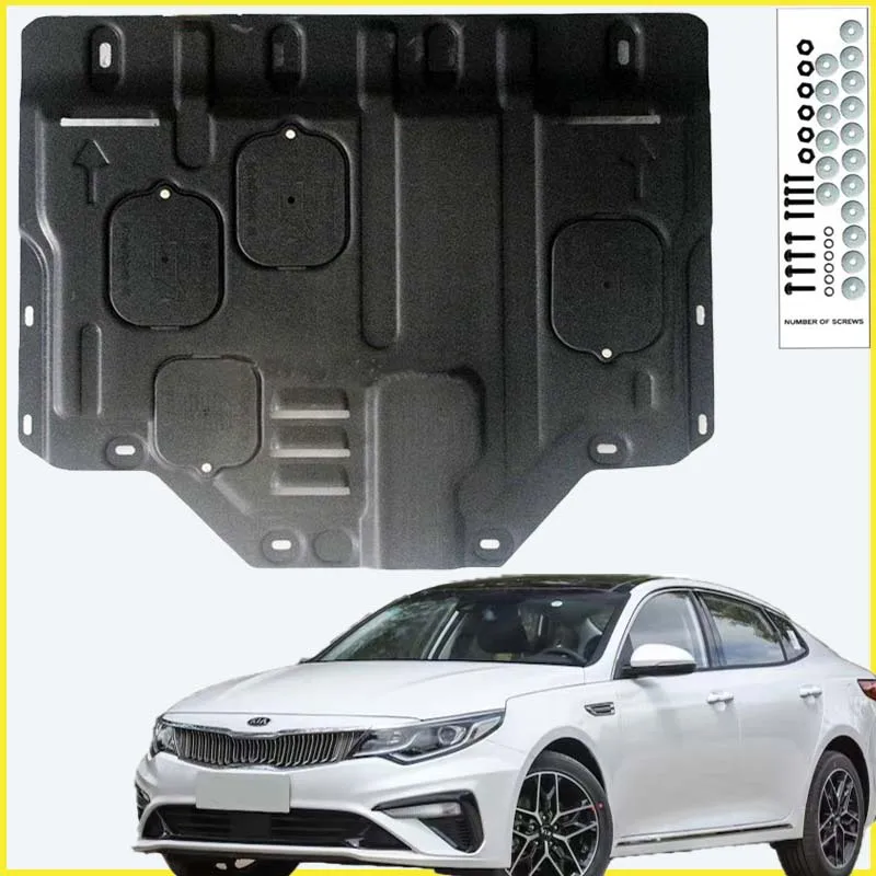 For KIA K5 2016-2019 Black Under Engine Guard Plate Splash Shield Mud Fender Cover Mudguard Protector