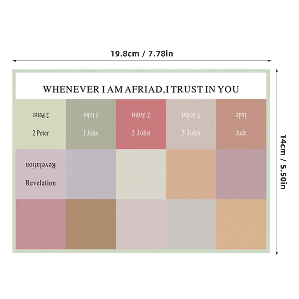 5 Sheets Bible Book Tabs Colorful Index Stickers for Fast Navigation Strong Hold PVC Labels Bible Reading Study Supplies