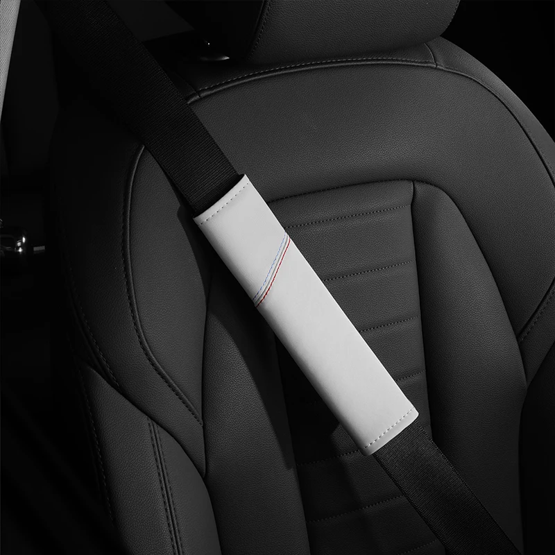 

PVC Leather Seat Belt Shoulder Cover, Soft Car Belt Pad Protector for Women Girl, Car Interior Accessories for Tesla,Toyota