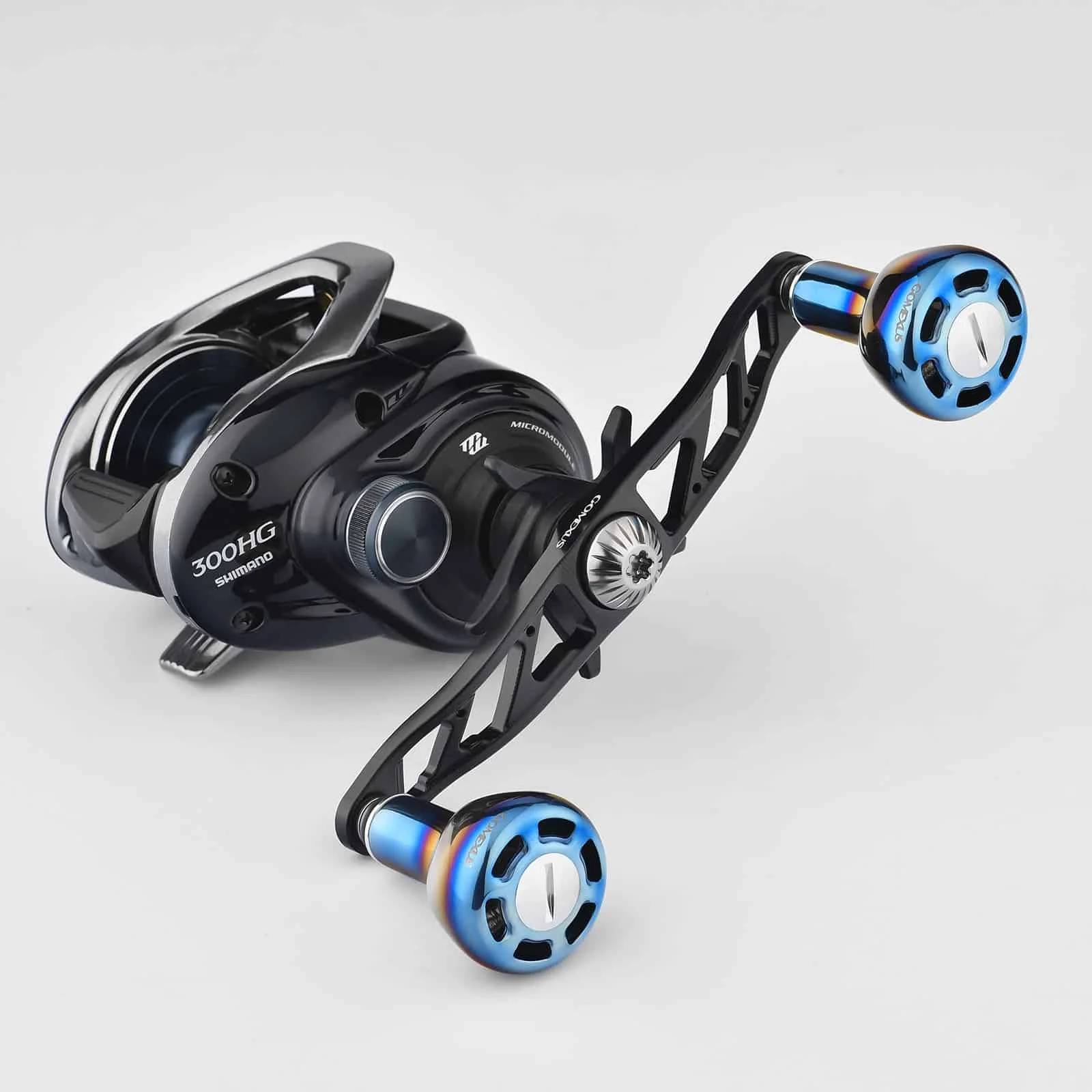 Gomexus 120mm Aluminium-Griff mit Titan-Knopf BDH-TA30 Ersatzteile für Baitcasting-Rollen Predator Power Fishing Tai Rubber – Detail 3