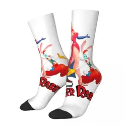 Funny Crazy compression Cool Sock for Men Hip Hop Vintage W-Who Framed Roger Rabbit Cartoon Happy Seamless Pattern Printed Boys